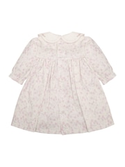 Emile Et Rose Pink Katya Floral Print Dress With Large Embroidered Collar - Image 3 of 4