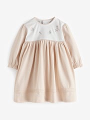 Emile Et Rose Natural Keisha Dress With Floral Spray Embroideries - Image 2 of 2