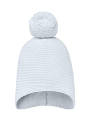 modra - Emile Et Rose Kenton Knitted Hat With Ear Flaps & Pom-Pom - Slika 2 iz 3
