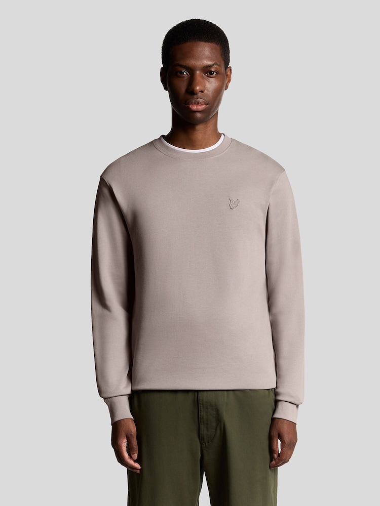 Lyle & Scott Grey Superfine Crew Neck Sweatshirt - Image 1 of 4