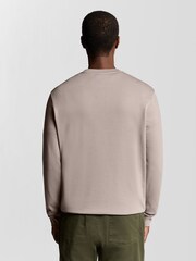 Lyle & Scott Grey Superfine Crew Neck Sweatshirt - Image 2 of 4