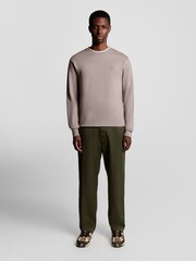 Lyle & Scott Grey Superfine Crew Neck Sweatshirt - Image 3 of 4