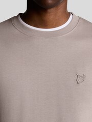 Lyle & Scott Grey Superfine Crew Neck Sweatshirt - Image 4 of 4