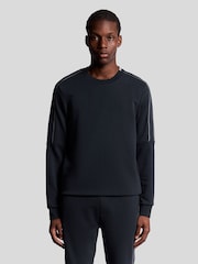 أزرق - Lyle & Scott Tape Crew Neck Sweatshirt - صورة 1 من 5