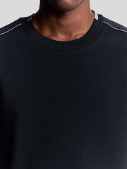 أزرق - Lyle & Scott Tape Crew Neck Sweatshirt - صورة 3 من 5