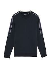 أزرق - Lyle & Scott Tape Crew Neck Sweatshirt - صورة 5 من 5