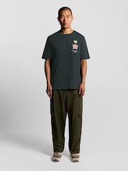 Lyle & Scott Blue Rose and Crown Graphic Print T-Shirt - Image 2 of 5