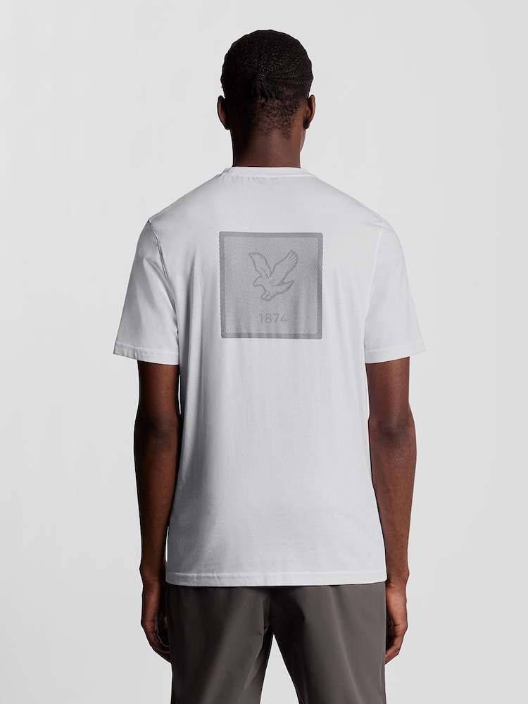 Lyle & Scott White Rubberised Logo Graphic Print T-Shirt - Image 1 of 5 Lyle & Scott White Rubberised Logo Graphic Print T-Shirt - Image 1 of 5