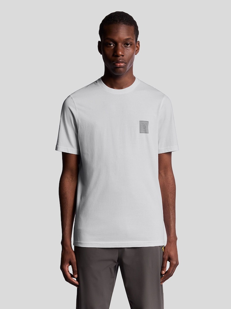 Lyle & Scott White Rubberised Logo Graphic Print T-Shirt - Image 2 of 5 Lyle & Scott White Rubberised Logo Graphic Print T-Shirt - Image 2 of 5