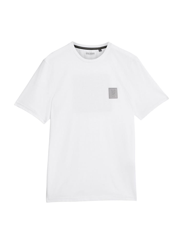 Lyle & Scott White Rubberised Logo Graphic Print T-Shirt - Image 5 of 5 Lyle & Scott White Rubberised Logo Graphic Print T-Shirt - Image 5 of 5