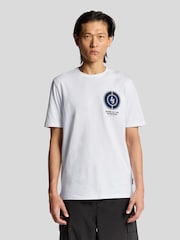 Lyle & Scott White Born In The Borders Graphic Print T-Shirt - Image 1 of 6