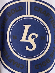 Lyle & Scott White Born In The Borders Graphic Print T-Shirt - Image 5 of 6