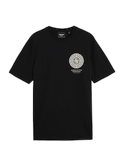 Lyle & Scott Black Born In The Borders Graphic Print T-Shirt - Image 5 of 6
