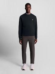 Lyle & Scott Blue Geometric Globe Graphic Print Crew Neck Sweatshirt - Image 2 of 5