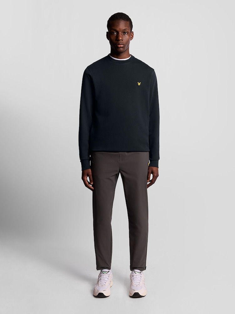 Lyle & Scott Blue Geometric Globe Graphic Print Crew Neck Sweatshirt - Image 2 of 5 Lyle & Scott Blue Geometric Globe Graphic Print Crew Neck Sweatshirt - Image 2 of 5