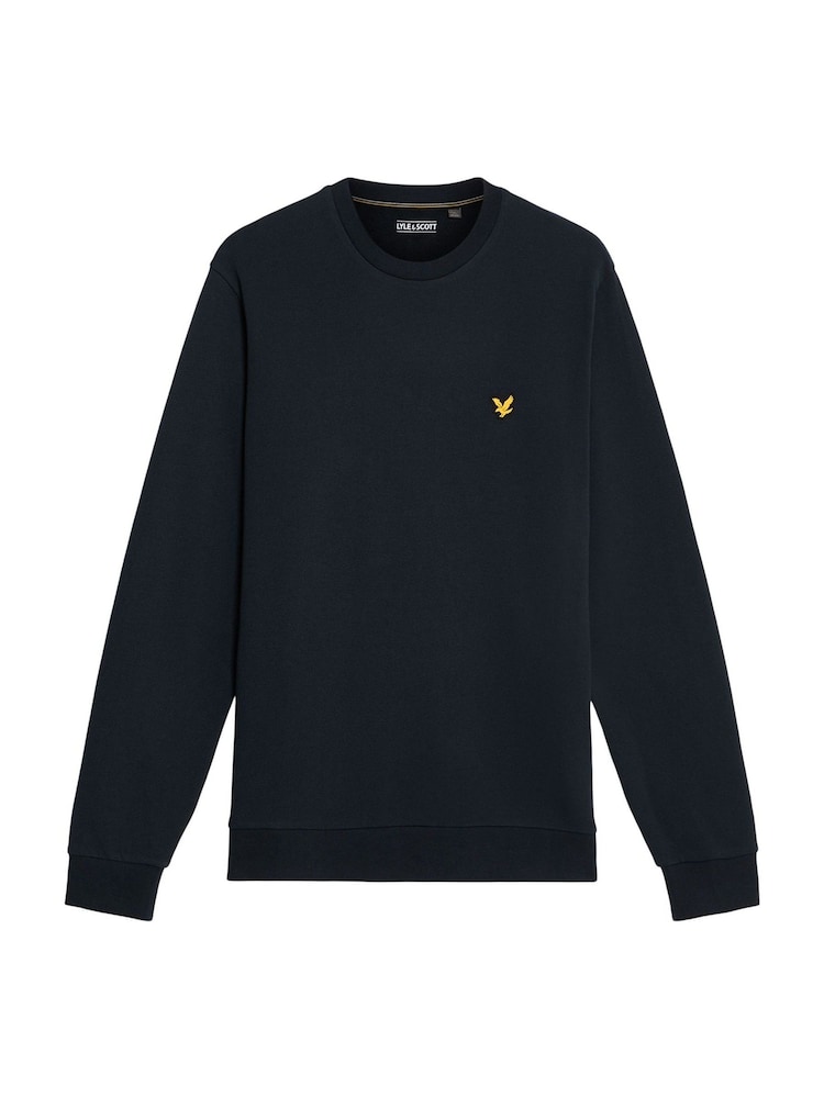Lyle & Scott Blue Geometric Globe Graphic Print Crew Neck Sweatshirt - Image 5 of 5 Lyle & Scott Blue Geometric Globe Graphic Print Crew Neck Sweatshirt - Image 5 of 5