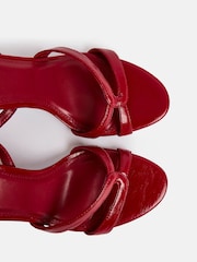 Linzi Red Bronte Heeled Sandals with Double Front Strap - Image 6 of 6