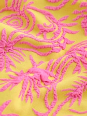 Pink/Yellow - बनावटी लामो बाहुला भएको सनसेफ स्विमसूट (3-16वर्ष) - 4मध्ये 3 तस्बिर