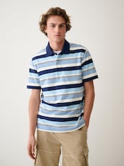 Azul/blanco - Polo con diseño de rayas horizontales - Imagen 3 de 5