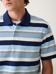 Azul/blanco - Polo con diseño de rayas horizontales - Imagen 5 de 5