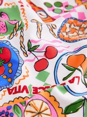 Multi Picnic Scene Short Sleeved Sunsafe Swimsuit (6mths-16yrs) - Image 3 of 4