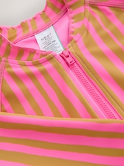 Pink/Orange Stripe Long Sleeve Sunsafe Swimsuit (3mths-16yrs) - Image 7 of 8