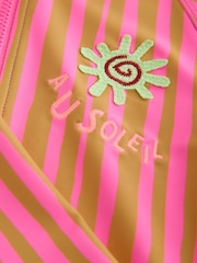 Pink/Orange Stripe Long Sleeve Sunsafe Swimsuit (3mths-16yrs) - Image 8 of 8