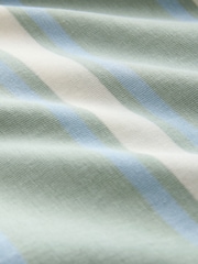 Sage Green Horizontal Striped Polo Shirt - Image 8 of 8