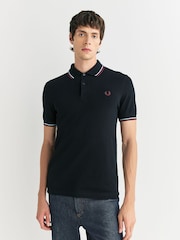 Fred Perry Black Chrome Tipped Polo Shirt - Image 1 of 5