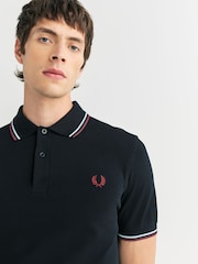 Fred Perry Black Chrome Tipped Polo Shirt - Image 5 of 5