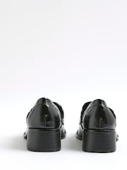 River Island Black Heeled Loafers with trim - Image 4 of 6