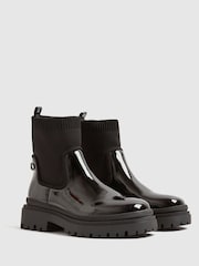River Island Black Knit Chunky Ankle Boots - Image 2 of 6