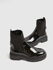 River Island Black Knit Chunky Ankle Boots - Image 4 of 6