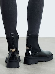 River Island Black Knit Chunky Ankle Boots - Image 5 of 6