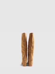 River Island Brown Block Heel High Leg Boots - Image 3 of 5