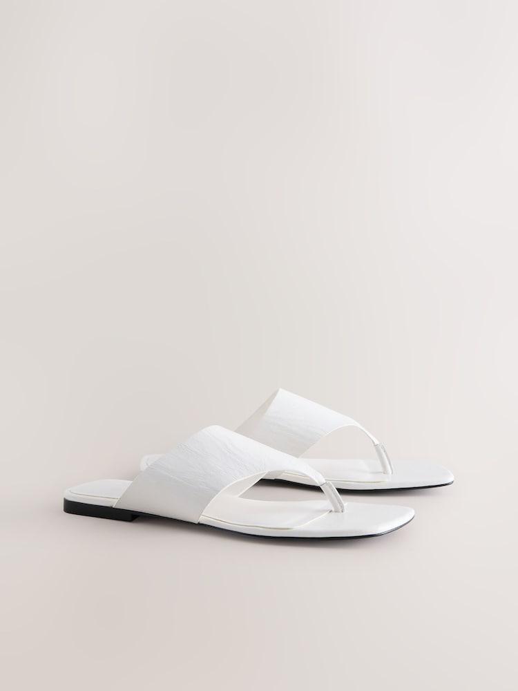 White Forever Comfort® Toe Thong Sandals - Image 7 of 7 White Forever Comfort® Toe Thong Sandals - Image 7 of 7