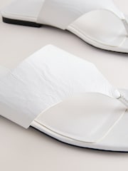 White Forever Comfort® Toe Thong Sandals - Image 8 of 9