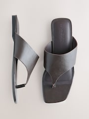 Chocolate Brown Forever Comfort® Toe Thong Sandals - Image 6 of 11