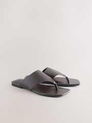 Chocolate Brown Forever Comfort® Toe Thong Sandals - Image 8 of 11
