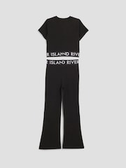 River Island Black Waist Band Top and Kickflare Set - Image 2 of 4