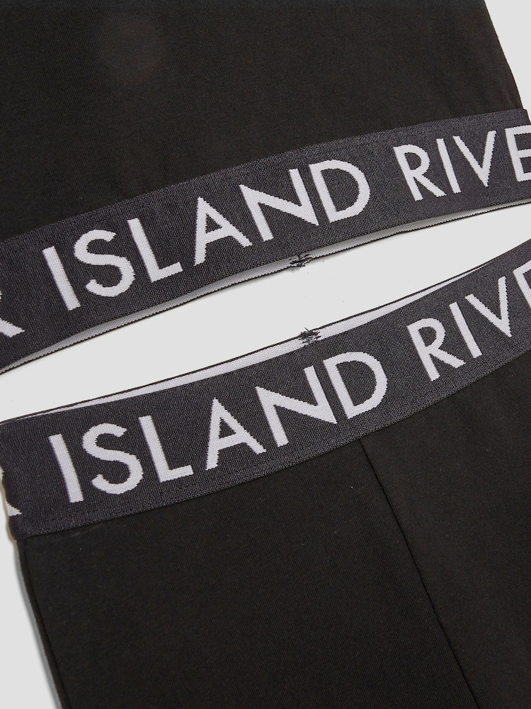 River Island Black Waist Band Top and Kickflare Set - Image 4 of 4