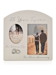 Widdop Grey Amore Arched Double Frame 25th Anniversary - Image 2 of 3