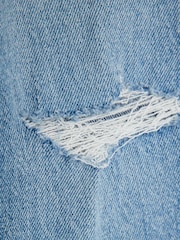 River Island Blue Ripped Straight Jeans - Image 4 of 4
