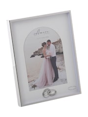 Widdop Silver Amore Box Arch Photo Frame With Rings 5 x 7 - Image 3 of 6