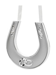 Widdop Silver Tone Amore Plated Horse Shoe with Icon Crystal Ribbon Gift Set - Image 1 of 3
