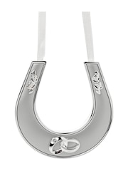 Widdop Silver Tone Amore Plated Horse Shoe with Icon Crystal Ribbon Gift Set - Image 2 of 3