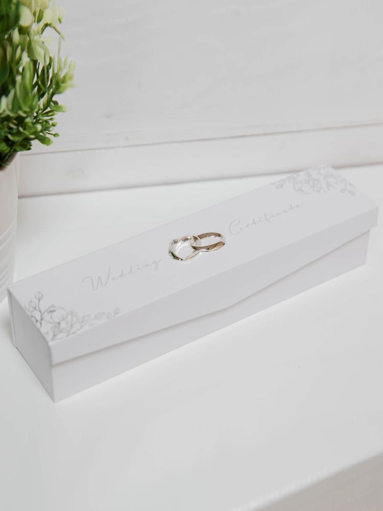Widdop White Amore Paperwrap Wedding Certificate Holder with Ic Icon - Image 1 of 4