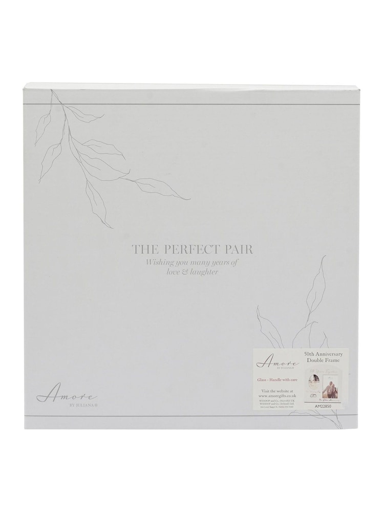 Widdop Grey Amore Arched 40th Anniversary Double Frame - Image 3 of 3 Widdop Grey Amore Arched 40th Anniversary Double Frame - Image 3 of 3