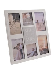 Widdop White Amore Multi Apperture Mr & Mrs Photo Frame - Image 2 of 4