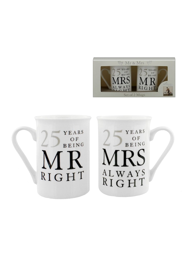 Widdop Ivory Amore 25 Years Of Mr Right Mrs Always Gift Set - Image 1 of 4 Widdop Ivory Amore 25 Years Of Mr Right Mrs Always Gift Set - Image 1 of 4
